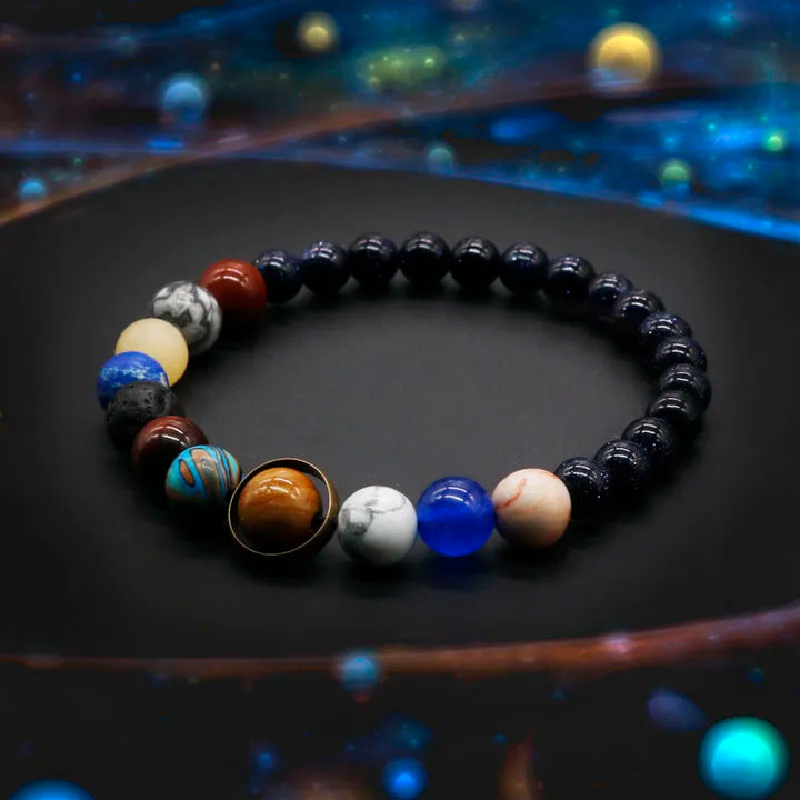 Universe Solar System Bracelet Women Natural Stone Eight Planets Bracelet Men Best Friends Gift For Him Gift For Her MY8