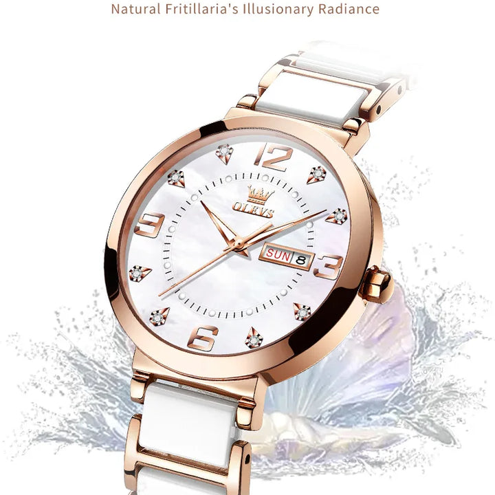 OLEVS Women's Wristwatch Luxury Brand Watch for Women Elegant Bracelet Waterproof Fashion Quartz Ladies Watches Reloj Para Mujer