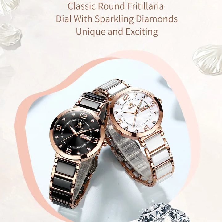 OLEVS Women's Wristwatch Luxury Brand Watch for Women Elegant Bracelet Waterproof Fashion Quartz Ladies Watches Reloj Para Mujer