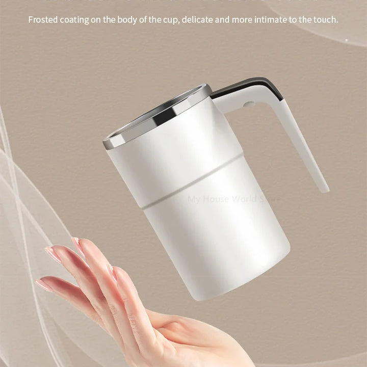 Automatic Stirring Cup Rechargeable Portable Coffee Electric Stirring Stainless Steel Mixer Rotating Magnetic Self Stirring Mugs