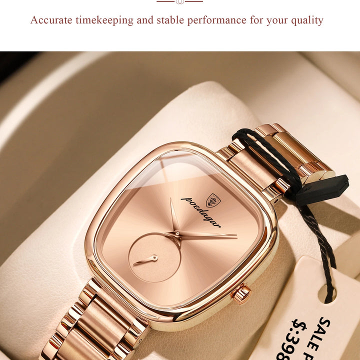 POEDAGAR Luxury Watch for Woman Waterproof Stainless Steel Quartz Ladies Watch High Quality Women's Watches Elegant Female Clock