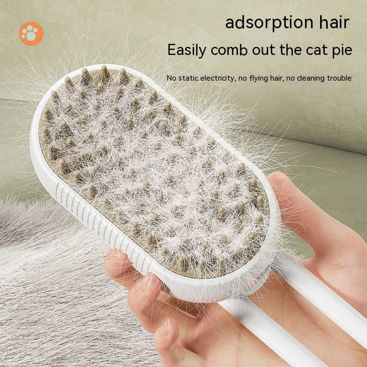 New Pet Spray Comb for Cats and Dogs Pet Electric Spray Hair Removal Comb One Key Spray Anti-Flying Massage Brush, Clean Massage