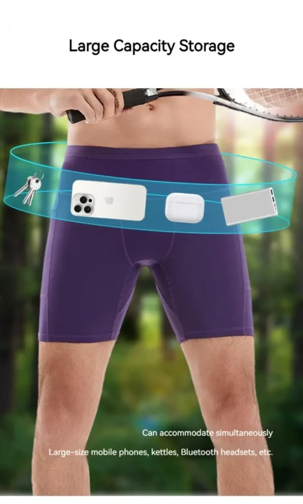 (Mul-Pockets Compression Shorts 3.0)Men Marathon Running Shorts Quick Dry Exercise Training Jogging Cycling Fitness Tight Shorts - Image 20