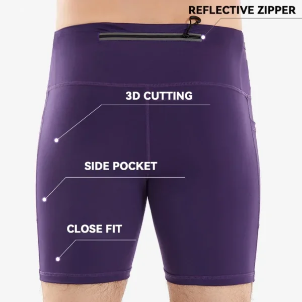 (Mul-Pockets Compression Shorts 3.0)Men Marathon Running Shorts Quick Dry Exercise Training Jogging Cycling Fitness Tight Shorts - Image 5